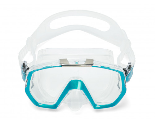 Маска TUSA FREEDOM ELITE, бирюзовая рамка, прозрачный силикон