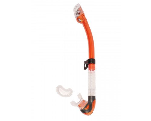 Трубка TUSA HYPERDRY ELITE II, оранжевая, прозрачный силикон