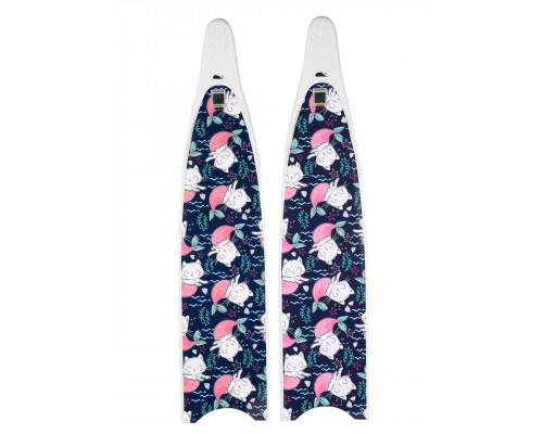 Ласты стеклопластиковые LEADERFINS MERMACAT LIMITED EDITION WHITE EXTRA SOFT