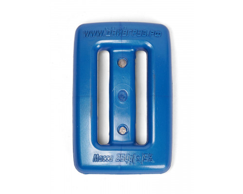 Груз поясной ДАЙВГРУЗ 250 гр, пластикатное покрытие, обтекаемый, седой океан