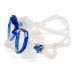 Маска SALVIMAR TRINITY, с креплением для GoPro, прозрачный силикон/синяя рамка