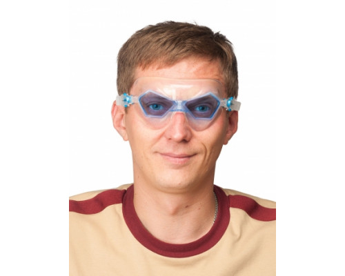 Очки SALVIMAR JEKO, прозрачный силикон/голубые линзы