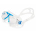 Очки SALVIMAR FLUYD FREEDOM JR, детские, прозрачный силикон/синяя рамка