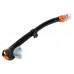 Трубка TUSA HYPERDRY ELITE II, черно-оранжевая, черный силикон