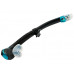 Трубка TUSA HYPERDRY ELITE II, черно-бирюзовая, черный силикон
