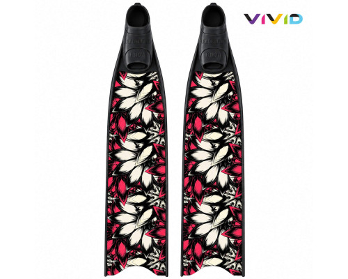 Лопасти стеклопластиковые LEADERFINS LIMITED EDITION FLORAL BLACK SOFT