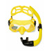 Набор для плавания C4 SKYLINE ANTIFOG YELLOW, маска, трубка, сумка