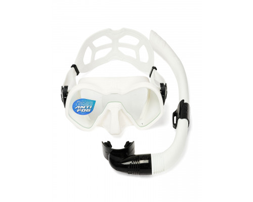 Набор для плавания C4 SKYLINE ANTIFOG WHITE, маска, трубка, сумка
