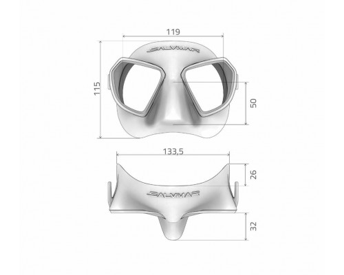 Маска SALVIMAR NOAH Comfort Fit ANTIFOG, черная