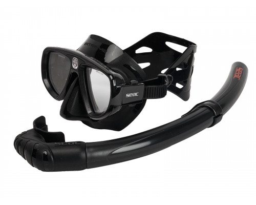 Набор для снорклинга SEAC SUB EXTREME SET BLACK, маска/трубка