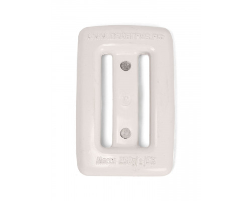 Груз поясной ДАЙВГРУЗ 250 гр, пластикатное покрытие, обтекаемый, белый