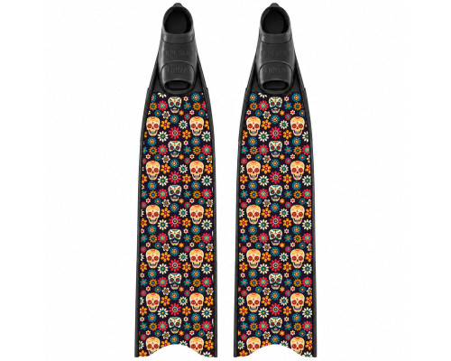 Лопасти карбоновые LEADERFINS LIMITED EDITION SKULLS BLACK MEDIUM