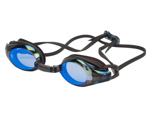 Очки для плавания VIEW VISIO, синяя рамка/черный силикон, зеркальные линзы