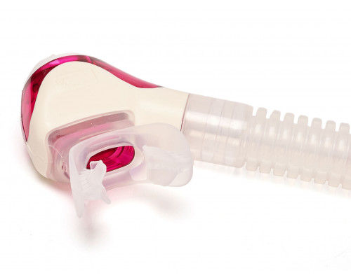 Трубка TUSA HYPERDRY ELITE II, розовая, прозрачный силикон
