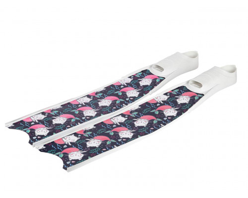 Ласты стеклопластиковые LEADERFINS MERMACAT LIMITED EDITION WHITE EXTRA SOFT
