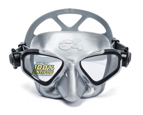 Набор для плавания C4 FALCON ANTIFOG SILVER, маска, трубка, сумка
