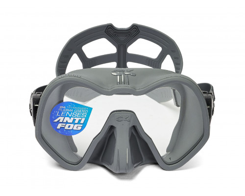 Набор для плавания C4 SKYLINE ANTIFOG GREY, маска, трубка, сумка