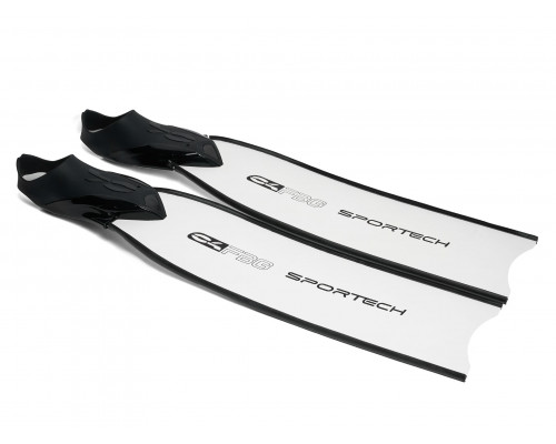 Ласты C4 SPORTECH SILICONE FBG WHITE, стеклопластик, 30/MEDIUM