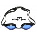 Очки для плавания VIEW SHINARI, черная рамка/черный силикон, синие линзы