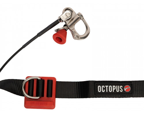 Лайнер с поясом для фридайвинга CNF OCTOPUS RED с бастросъемным карабином