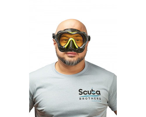 Маска TUSA PARAGON S, желтая рамка, черный силикон