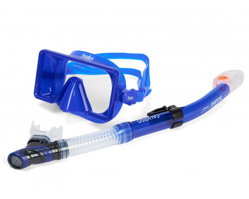 Набор для плавания SCUBA BROTHERS PANORAMIC BLUE, маска, трубка, сумка