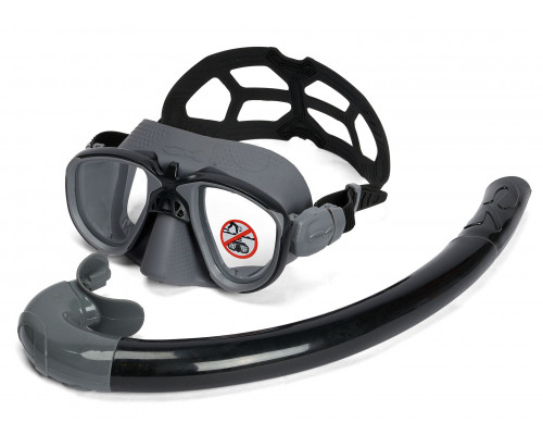 Набор для плавания C4 MARTIAN GRAY, маска, трубка, сумка
