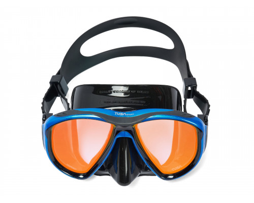 Комплект TUSA SPORT UCR2425PM, синий, зеркальные линзы, маска+трубка