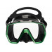 Маска TUSA FREEDOM HD, зеленая рамка, черный силикон