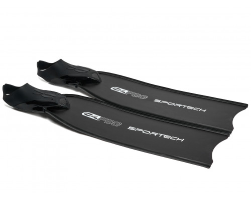 Ласты C4 SPORTECH SILICONE FBG BLACK, стеклопластик, 25/SOFT