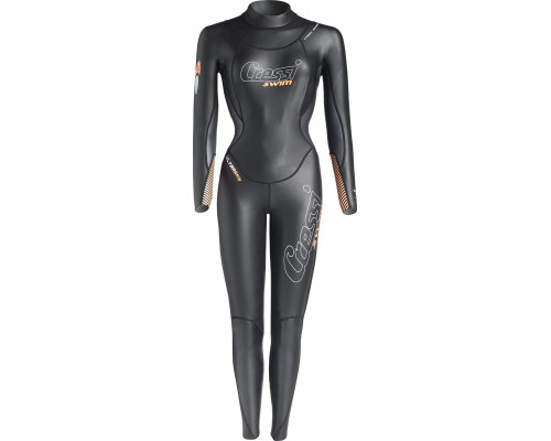 Гидрокостюм CRESSI TRITON LADY MONOPIECE, черно/оранжевый, 1.5mm