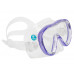 Маска TUSA TINA, сиреневая рамка, прозрачный силикон