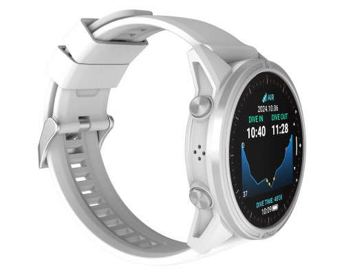 Компьютер-декомпрессиометр подводный ATMOS MISSION 3 WHITE SILVER, наручный