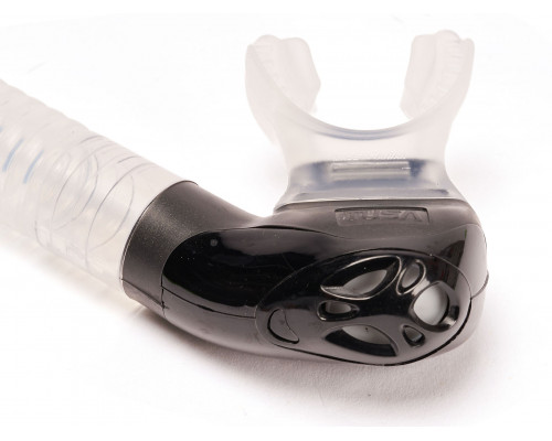 Трубка TUSA HYPERDRY ELITE II, черная, прозрачный силикон