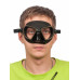 Маска SALVIMAR NOAH, черный силикон/зеленая рамка
