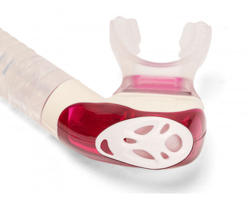Трубка TUSA HYPERDRY ELITE II, розовая, прозрачный силикон