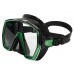 Маска TUSA FREEDOM HD, зеленая рамка, черный силикон