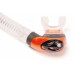 Трубка TUSA HYPERDRY ELITE II, оранжевая, прозрачный силикон
