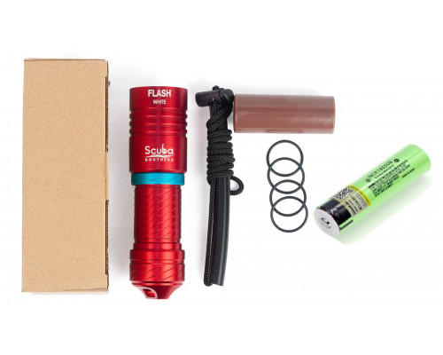 Фонарь SCUBA BROTHERS FLASH RED 2000Lm CREE XM-L L2, АКБ в комплекте, холодный белый свет
