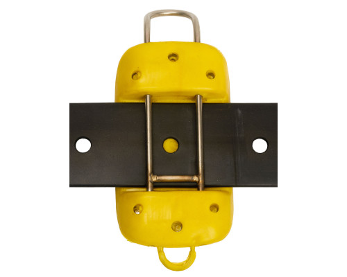 Груз поясной ДАЙВГРУЗ ЯнеR 1.1 кг, быстросъемный довесок с фиксатором, пластикатное покрытие, желтый