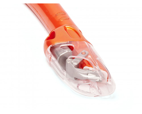 Трубка TUSA HYPERDRY ELITE II, оранжевая, прозрачный силикон