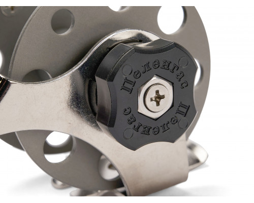 Катушка PELENGAS алюминиевая с нержавеющим кронштейном 55 мм, универсальная