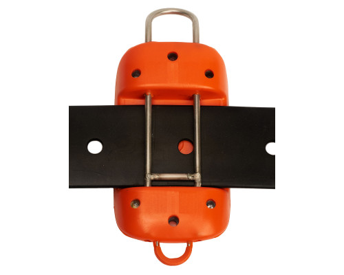 Груз поясной ДАЙВГРУЗ ЯнеR 1.1 кг, быстросъемный довесок с фиксатором, пластикатное покрытие, оранж