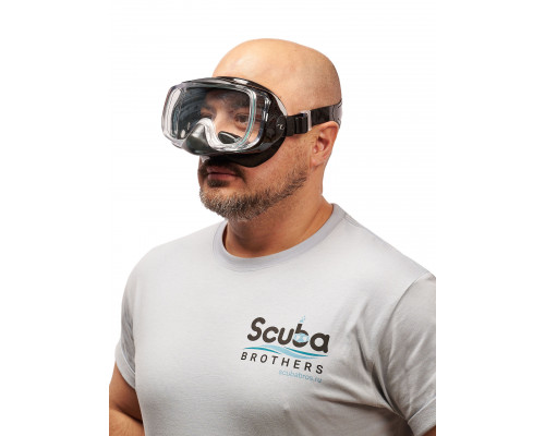 Маска TUSA IMPREX 3D HYPERDRY, черная рамка, черный силикон