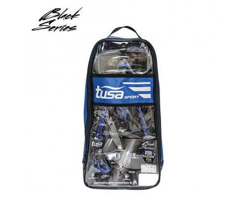 Комплект TUSA SPORT UP-3521 BLACK SERIES BLACK/BLUE, маска+трубка+ласты