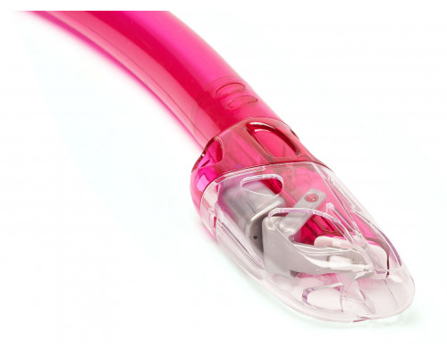 Трубка TUSA HYPERDRY ELITE II, розовая, прозрачный силикон