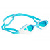 Очки для плавания VIEW ORKA, белая рамка/синий силикон, синие линзы