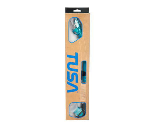 Трубка TUSA HYPERDRY ELITE II, бирюзовая/прозрачная