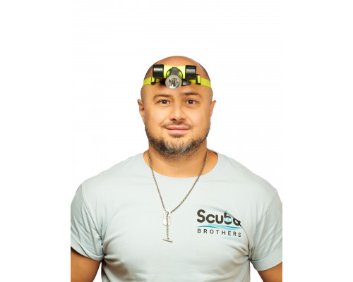 Фонарь подводный SCUBA BROTHERS HEAD, налобный, холодный белый свет