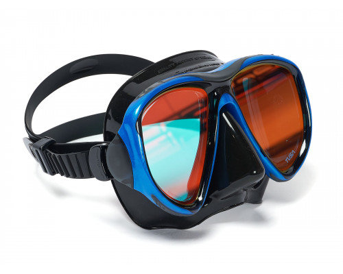 Комплект TUSA SPORT UCR2425PM, синий, зеркальные линзы, маска+трубка
